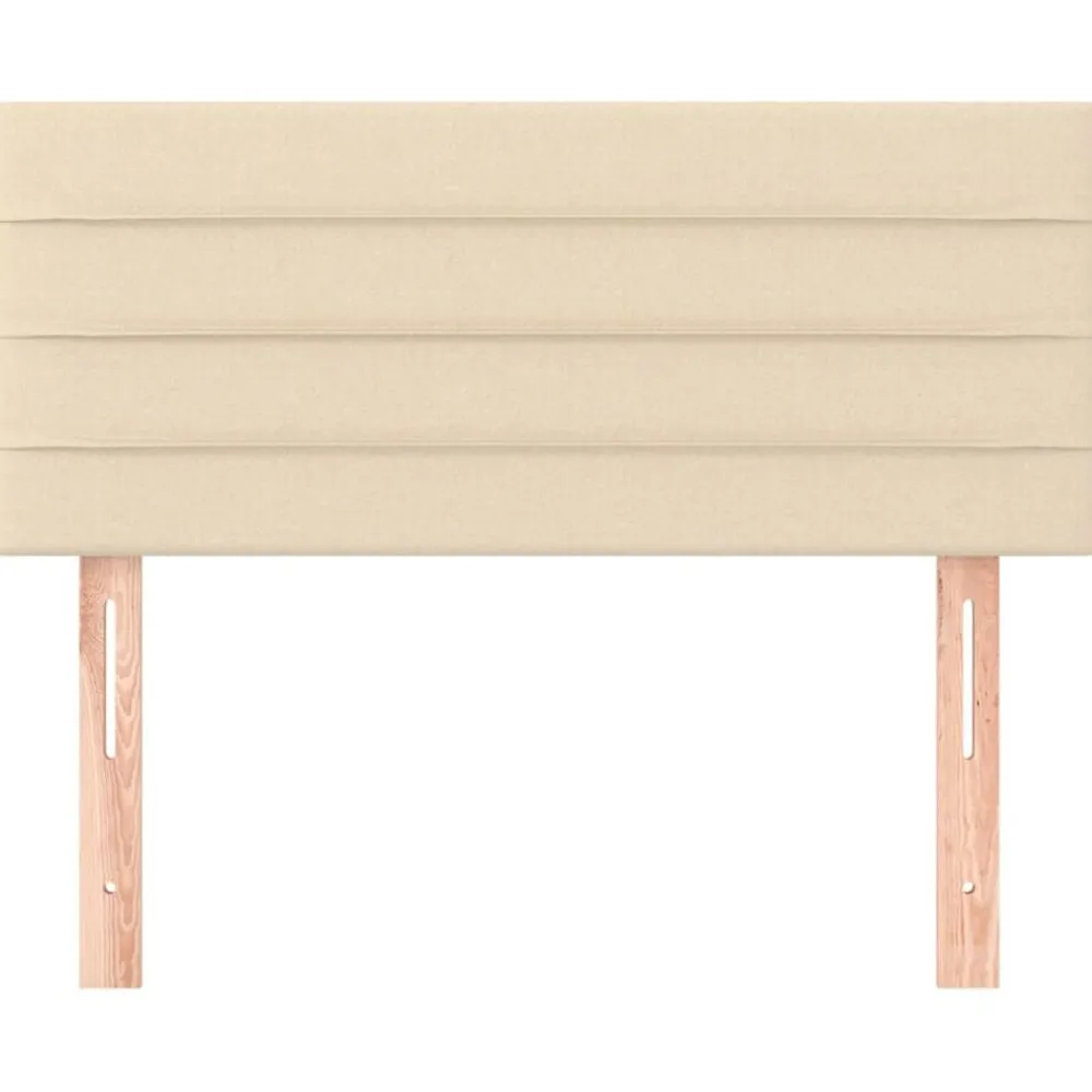 Bedden & Accessoires*vidaXL Hoofdbord 80x5x78/88 cm stof crèmekleurig Crème