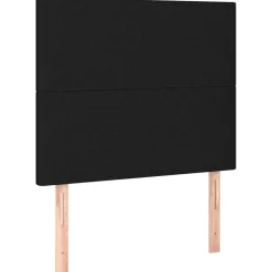 Bedden & Accessoires*vidaXL Hoofdbord 80x5x118/128 cm stof Zwart