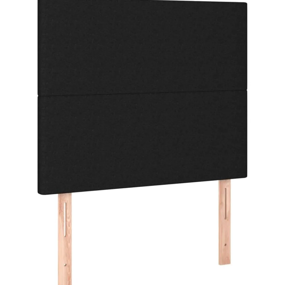 Bedden & Accessoires*vidaXL Hoofdbord 80x5x118/128 cm stof Zwart