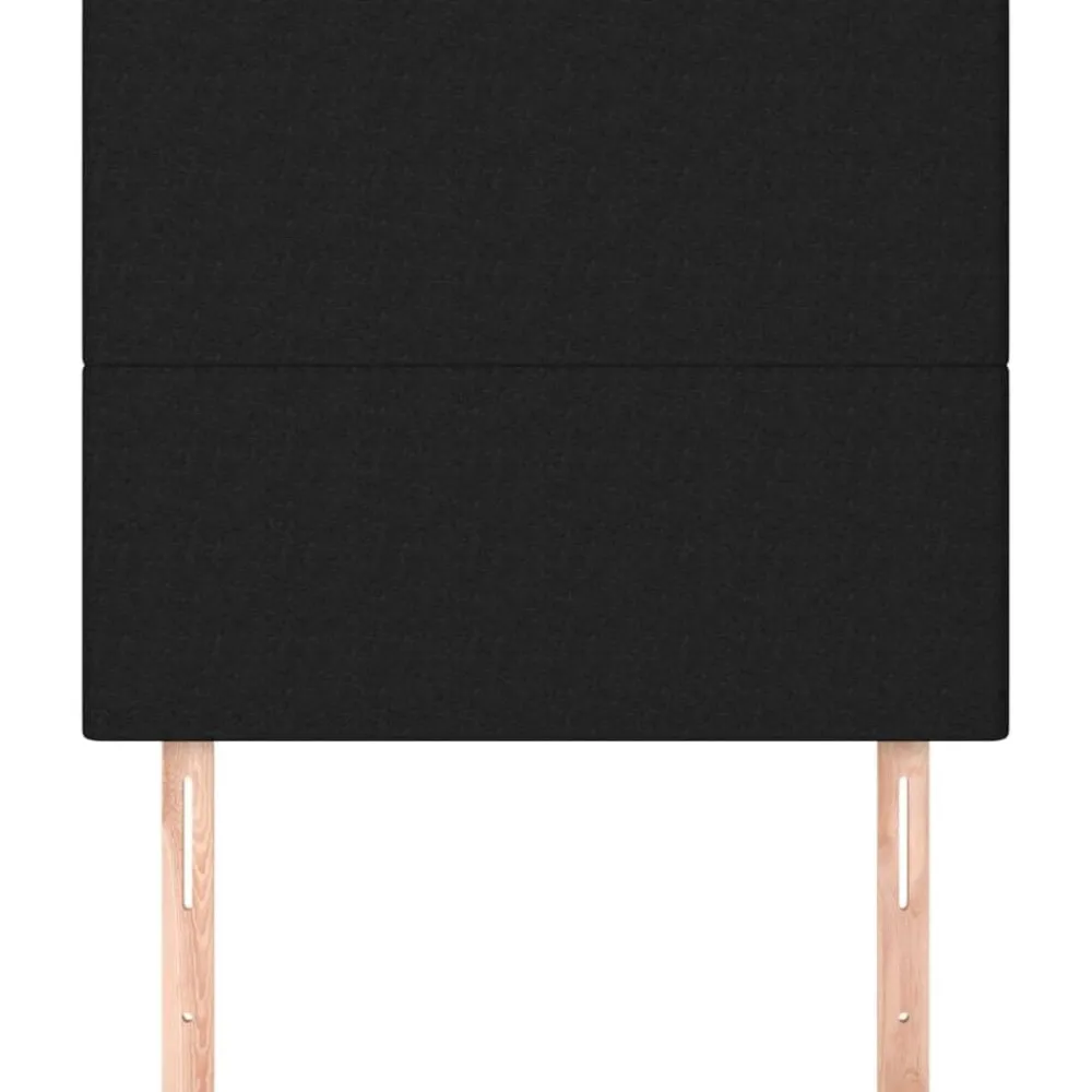 Bedden & Accessoires*vidaXL Hoofdbord 80x5x118/128 cm stof Zwart