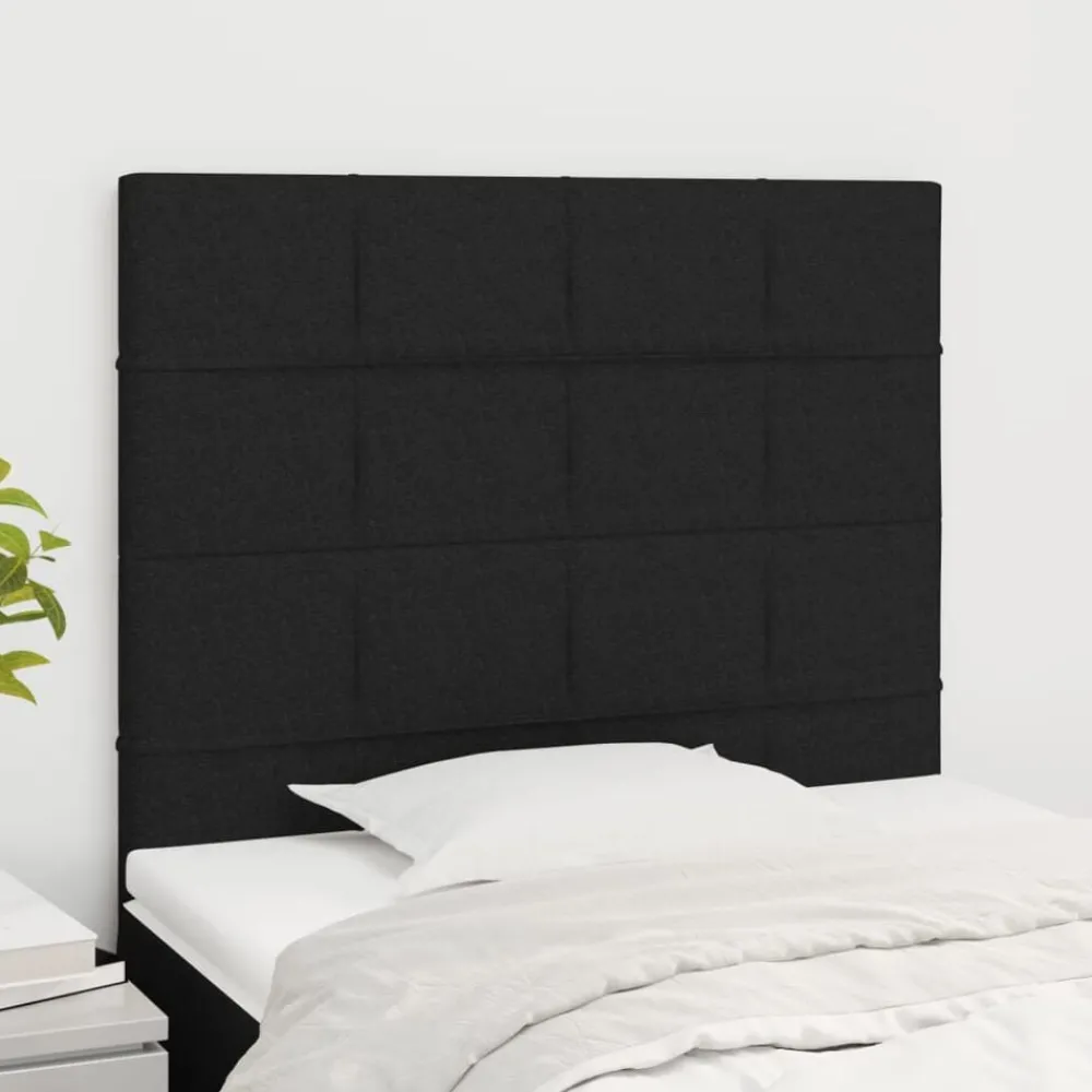 Bedden & Accessoires*vidaXL Hoofdbord 80x5x118/128 cm stof Zwart