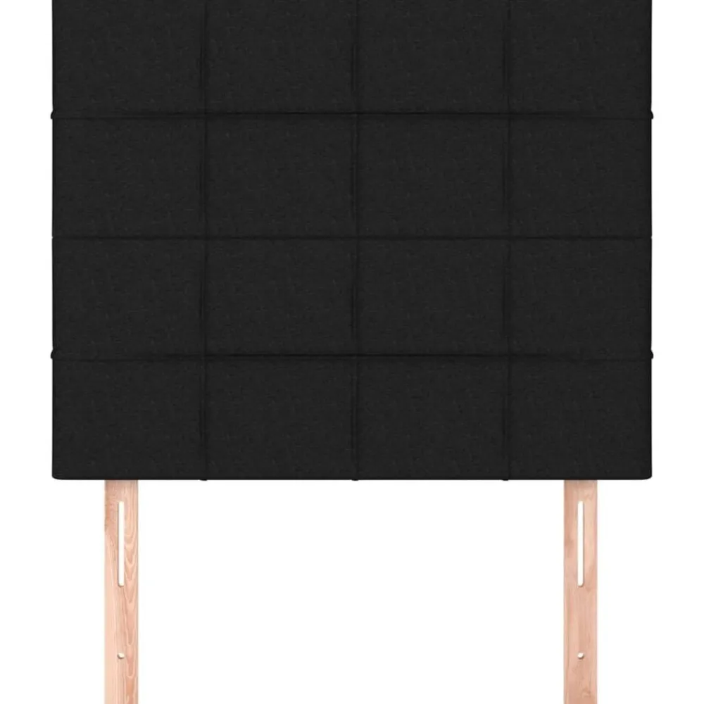 Bedden & Accessoires*vidaXL Hoofdbord 80x5x118/128 cm stof Zwart