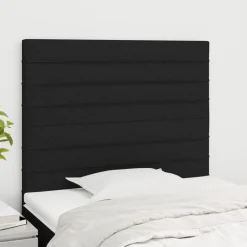 Bedden & Accessoires*vidaXL Hoofdbord 80x5x118/128 cm stof Zwart
