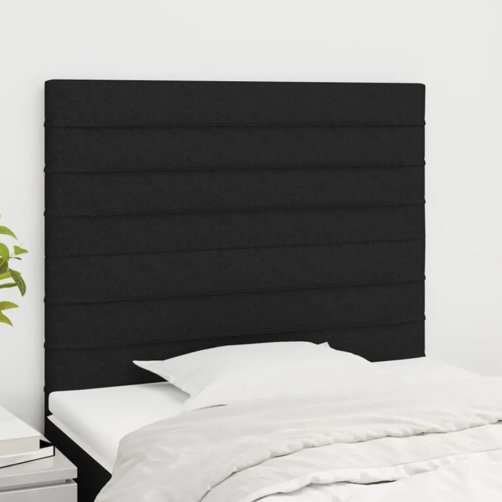 Bedden & Accessoires*vidaXL Hoofdbord 80x5x118/128 cm stof Zwart