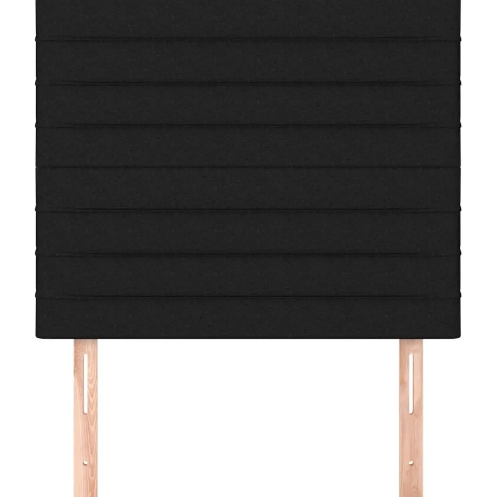 Bedden & Accessoires*vidaXL Hoofdbord 80x5x118/128 cm stof Zwart
