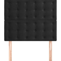 Bedden & Accessoires*vidaXL Hoofdbord 80x5x118/128 cm fluweel Zwart