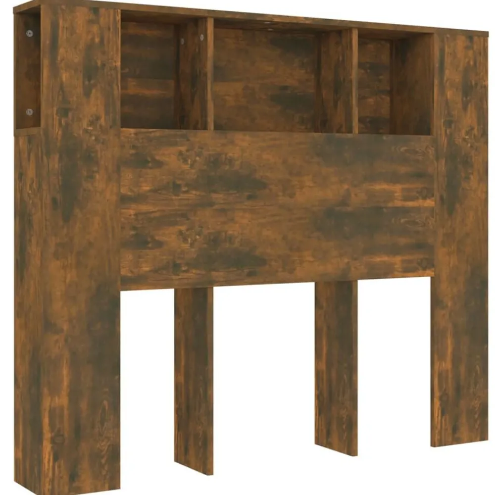 Bedden & Accessoires*vidaXL Hoofdbordkast 120x18,5x102,5 cm kleurig Gerookt eiken