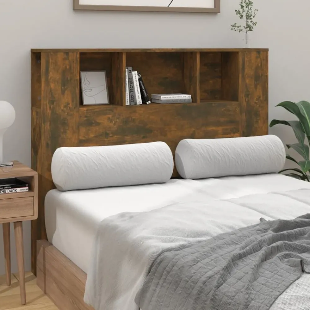 Bedden & Accessoires*vidaXL Hoofdbordkast 120x18,5x102,5 cm kleurig Gerookt eiken