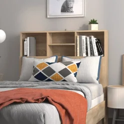 Bedden & Accessoires*vidaXL Hoofdbordkast 100x19x103,5 cm kleurig Sonoma eiken