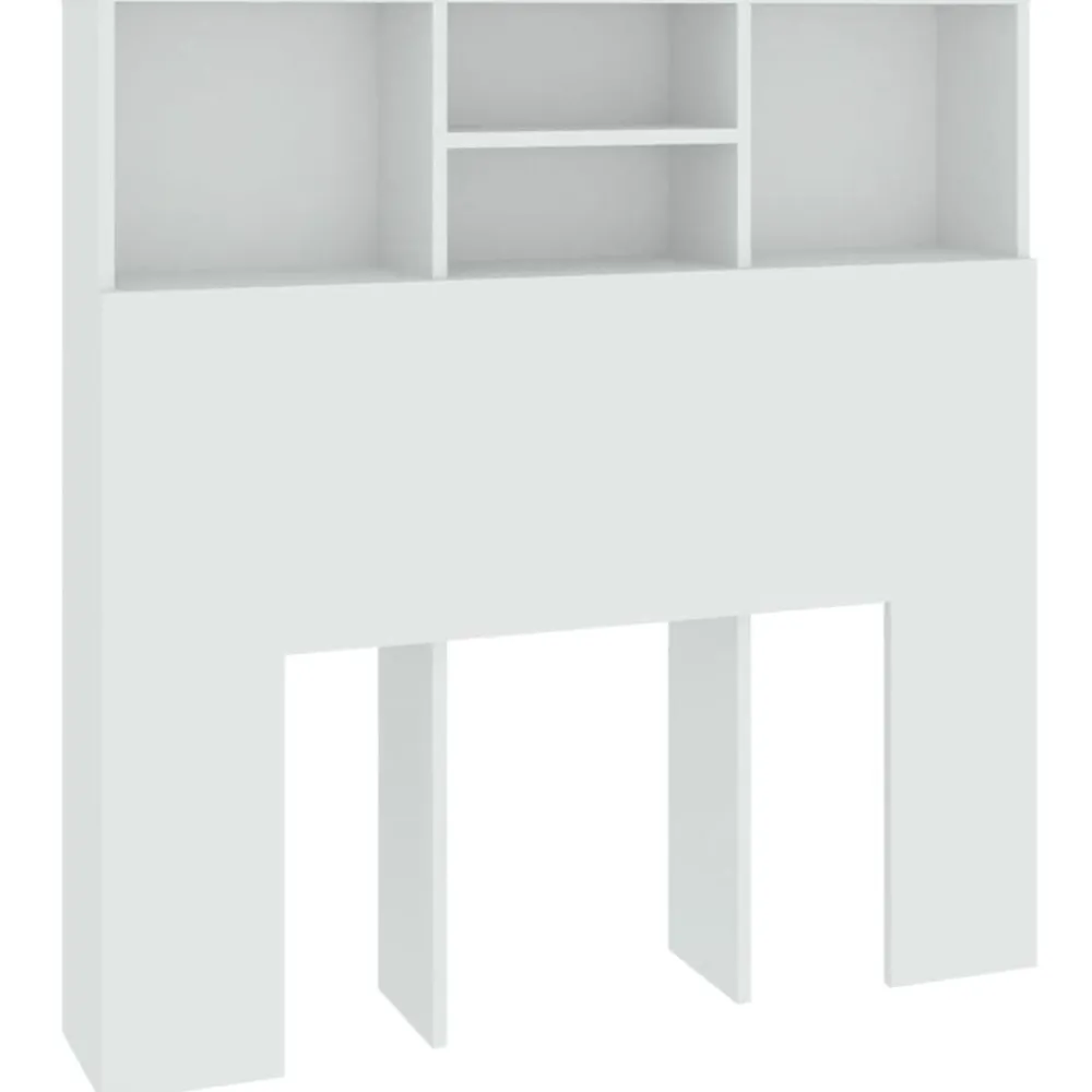 Bedden & Accessoires*vidaXL Hoofdbordkast 100x19x103,5 cm Wit