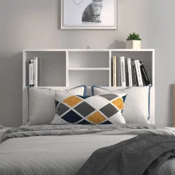 Bedden & Accessoires*vidaXL Hoofdbordkast 100x19x103,5 cm Wit