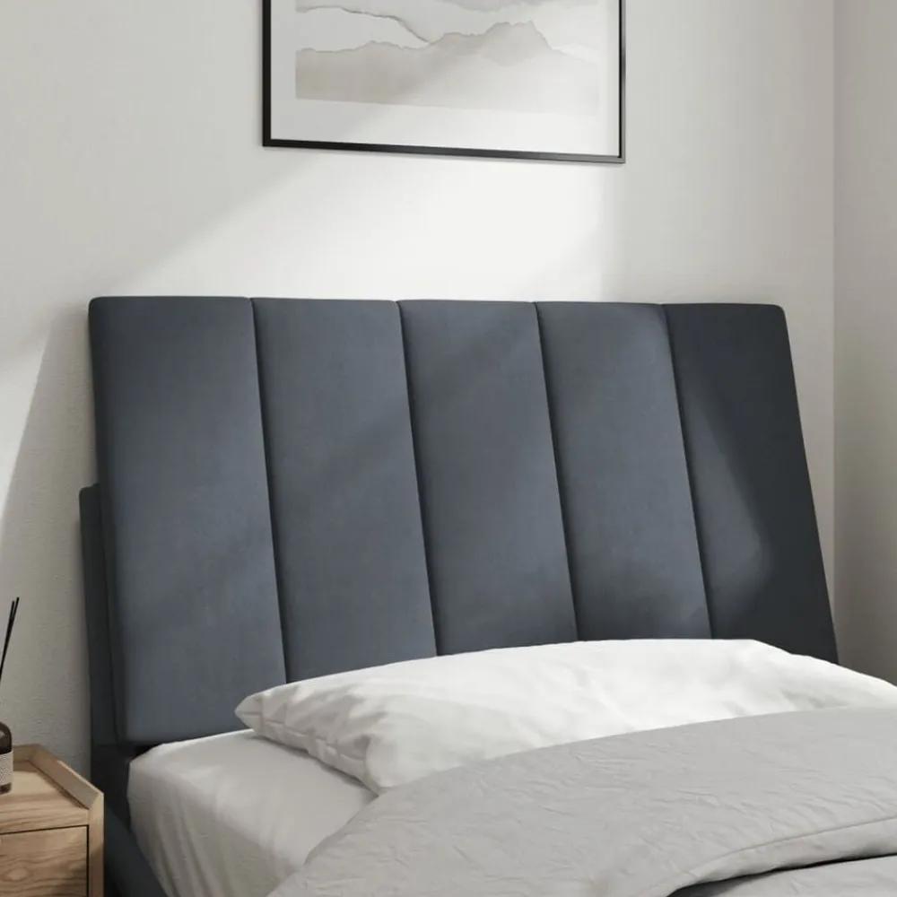 Bedden & Accessoires*vidaXL Hoofdbordkussen "Hanko" 80 cm fluweel Donkergrijs