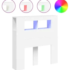 Hoofdeinde met LED 100x18,5x103,5 cm bewerkt hout>vidaXL Clearance