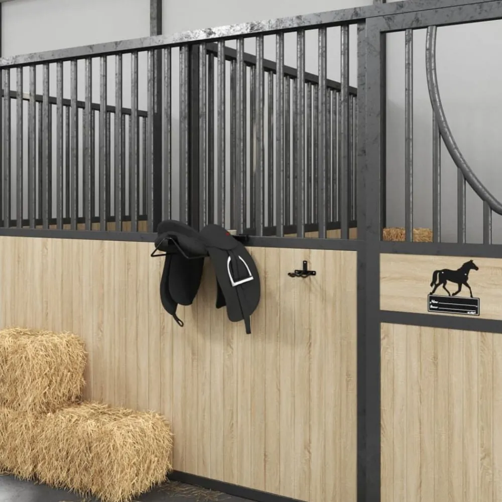 Hoofdstelhouder wandgemonteerd ijzer zwart>vidaXL Sale