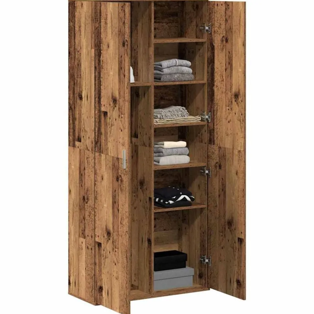 Kasten & Opbergmeubelen*vidaXL Hoogboard 80 x 35 x 180 cm Bewerkt hout Oud hout