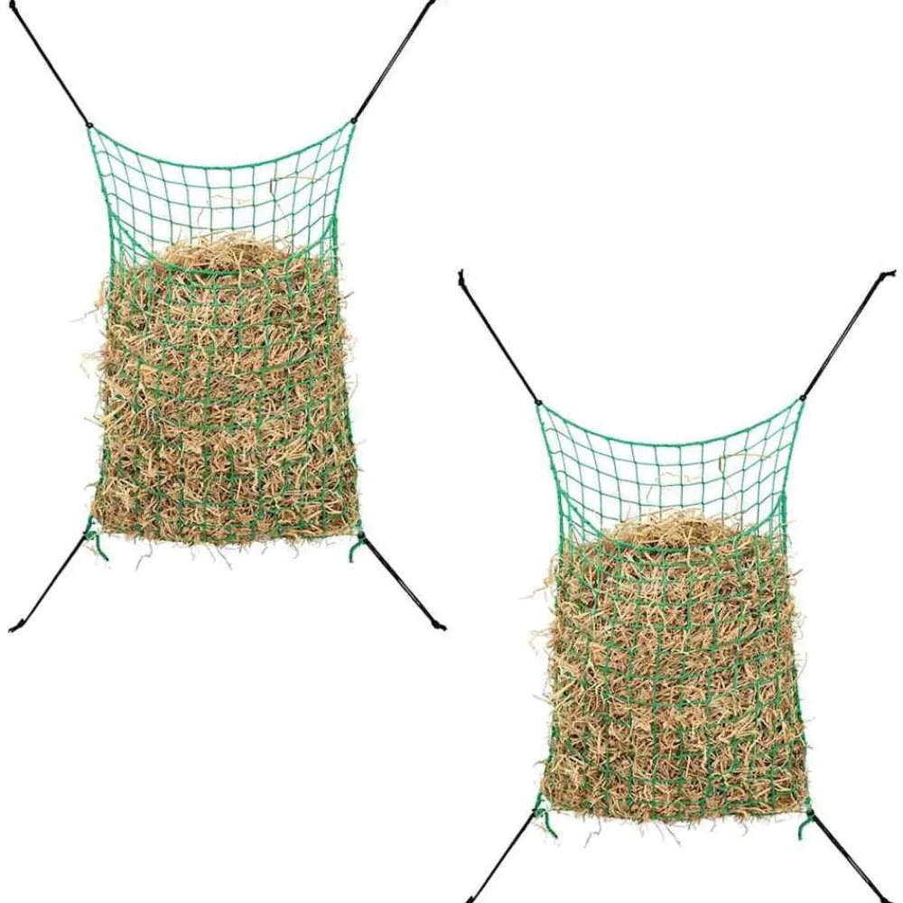 Agrarische Sector*vidaXL Hooinetten rechthoekig 2 stuks 0,9x1 m PP Groen