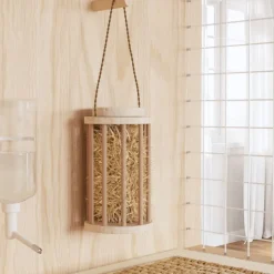 Huisdierbenodigdheden*vidaXL Hooiruif voor konijnen Ø15x25,5 cm massief vurenhout