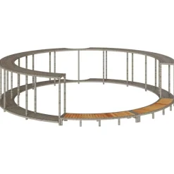 Hottub ombouw opbergruimte en houten opstapje poly rattan>vidaXL Online