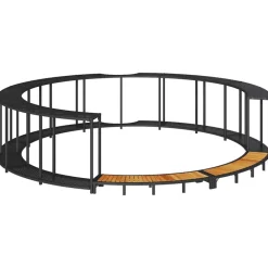 Hottub Surround opbergruimte houten opstapje poly rattan>vidaXL Hot