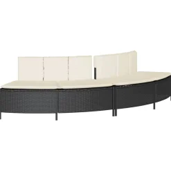 Zwembaden & Spa'S*vidaXL Hottub-bankjes met kussens 2 st poly rattan Zwart