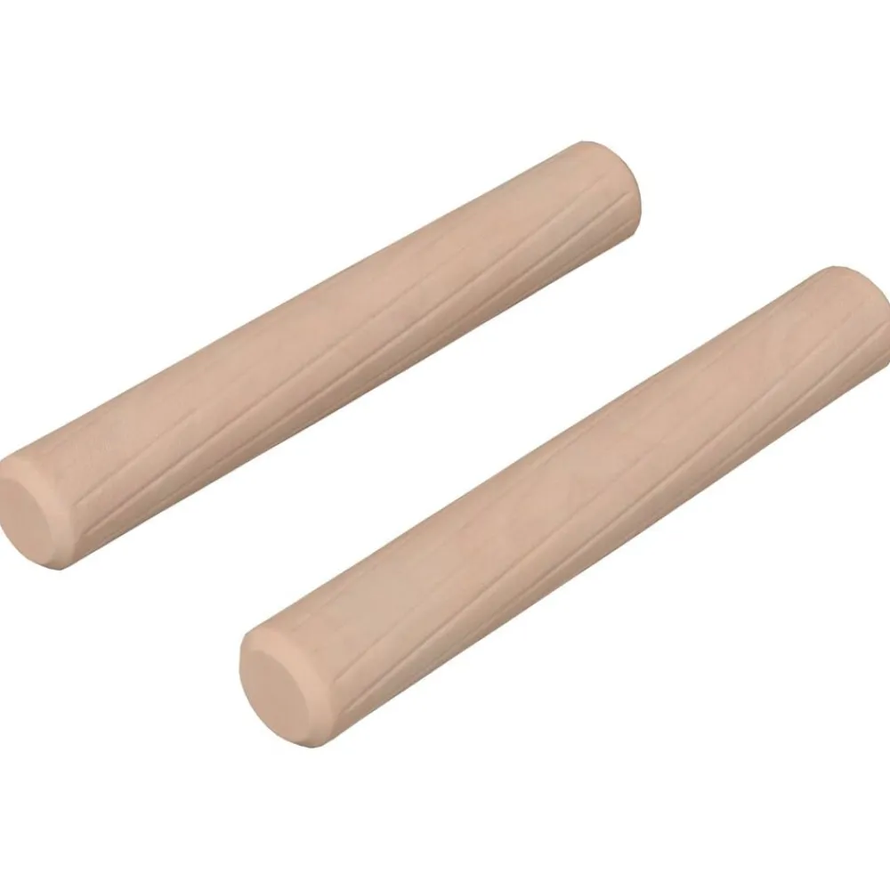 Bouwbeslag*vidaXL Houten Dowels 2 pcs Naturel Ø 6 x 40 mm Massief Hout
