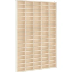 Houten Verzamelaarsvitrine met 90 Vakken 50,5x4,5x79cm>vidaXL