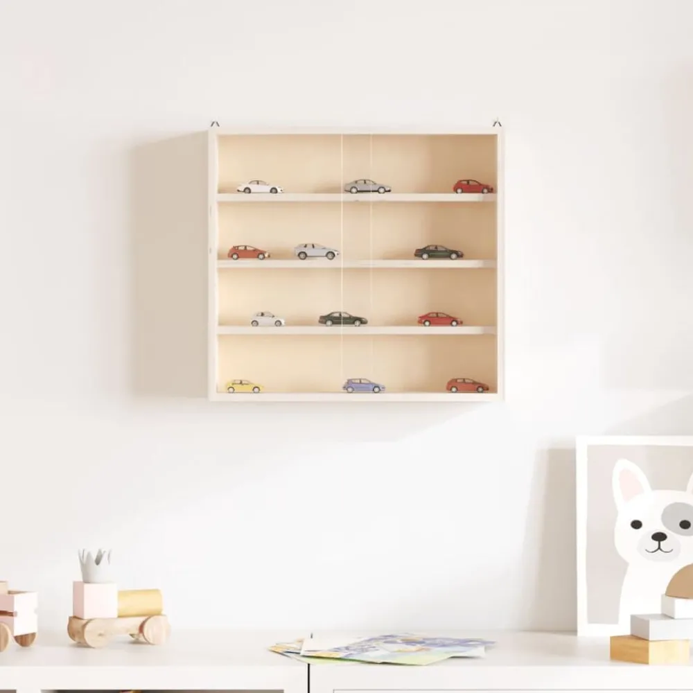 Boekenkasten & Wandplanken*vidaXL Houten verzamelvitrine met deuren 40x8,5x37 cm