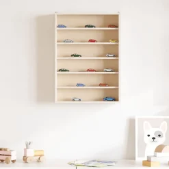 Houten verzamelvitrine met 6 planken 40x8,5x55 cm><noscript><img width=