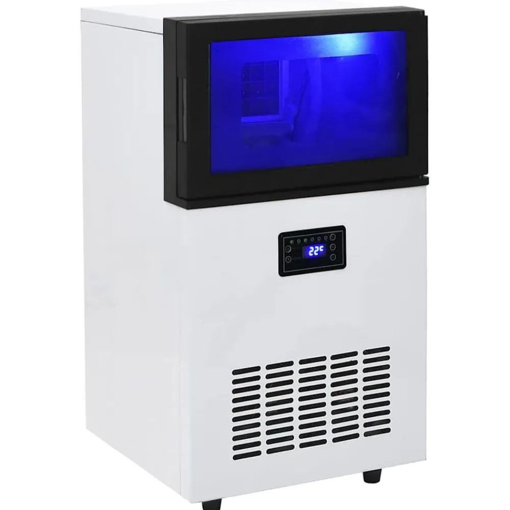 IJsblokjesmachine 45 kg/24 u zwart>vidaXL Online