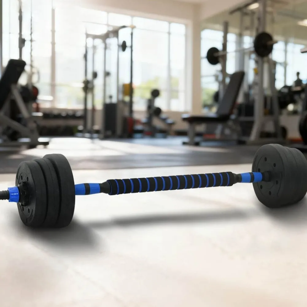 2-in-1 Halter-Barbell Set 20kg 20kg>vidaXL