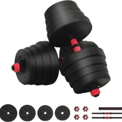 2-in-1 Halter-Barbell Set 30kg 30kg>vidaXL Online