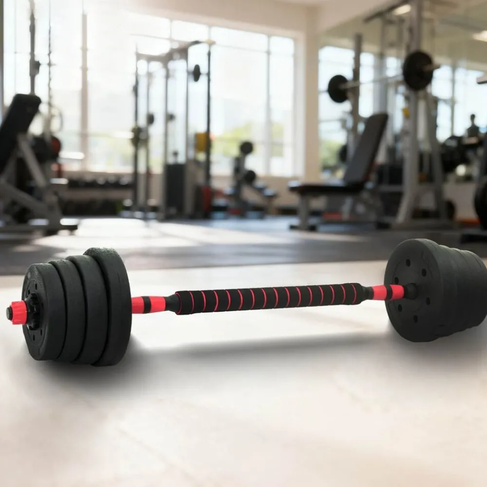 2-in-1 Halter-Barbell Set 30kg 30kg>vidaXL Online