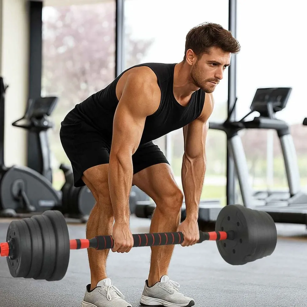 2-in-1 Halter-Barbell Set 30kg 30kg>vidaXL Online