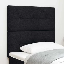Bedden & Accessoires*vidaXL in hoogte verstelbaar hoofdbord met hoofdeinde 80 cm Stof Zwart