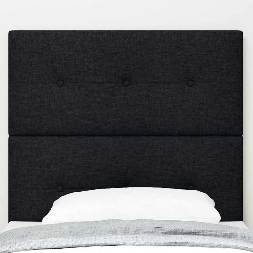 Bedden & Accessoires*vidaXL in hoogte verstelbaar hoofdbord met hoofdeinde 80 cm Stof Zwart