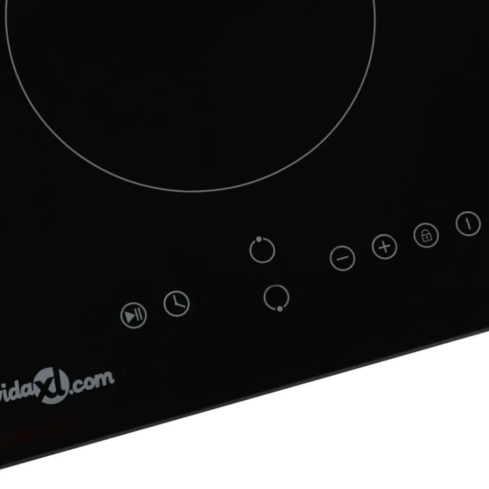 Inductiekookplaat met 2 kookzones aanraakbediening 3500 W glas>vidaXL