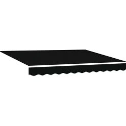 Tuin & Gazon*vidaXL Inklapbaar Zonnescherm 300 x 250 cm Polyester en staal Zwart