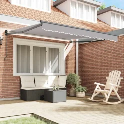 Inklapbaar Zonnescherm Lichtgrijs 350 x 250 cm><noscript><img width=