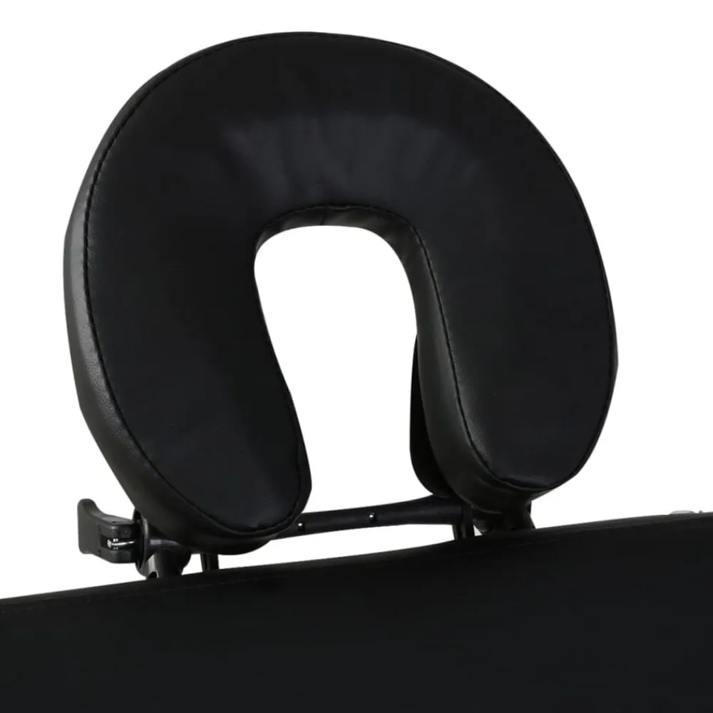 Uiterlijk & Gezondheid*vidaXL Inklapbare massagetafel 2 zones met houten frame Zwart
