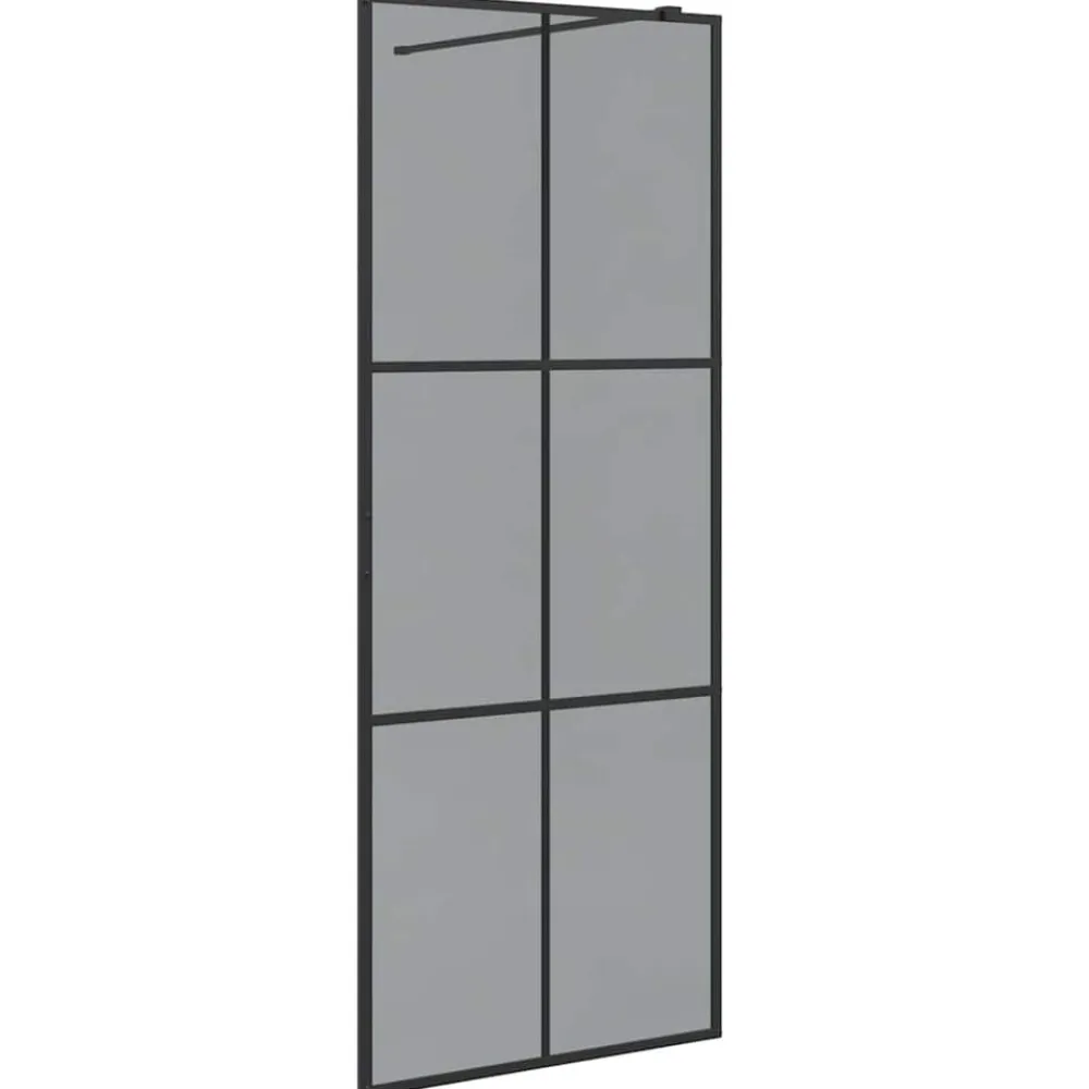 Sanitair & Loodgietersbenodigdheden*vidaXL Inloop Douche Wand 80 x 195 cm gehard glas Zwart