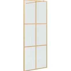 Sanitair & Loodgietersbenodigdheden*vidaXL Inloop Douche Wand 80 x 195 cm gehard glas Goud