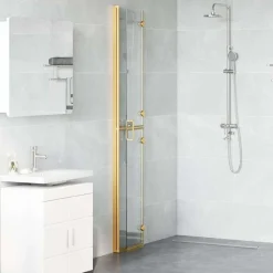 Sanitair & Loodgietersbenodigdheden*vidaXL Inloopdouchewand Goud 70 x 6,5 x 190 cm Gouden frame/helder glas