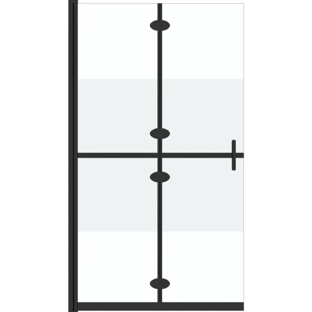 Inloopdouchewand inklapbaar 70x190 cm ESG-glas halfmat>vidaXL Best