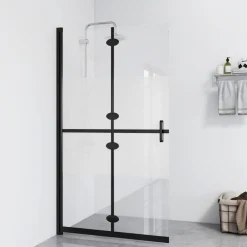 Inloopdouchewand inklapbaar 70x190 cm ESG-glas halfmat>vidaXL Best