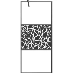 Sanitair & Loodgietersbenodigdheden*vidaXL Inloopdouchewand met stenenmotief 80x195 cm ESG-glas Zwart