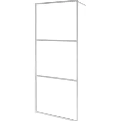 Sanitair & Loodgietersbenodigdheden*vidaXL Inloopdouchewand mat 80x195 cm ESG-glas Zilver