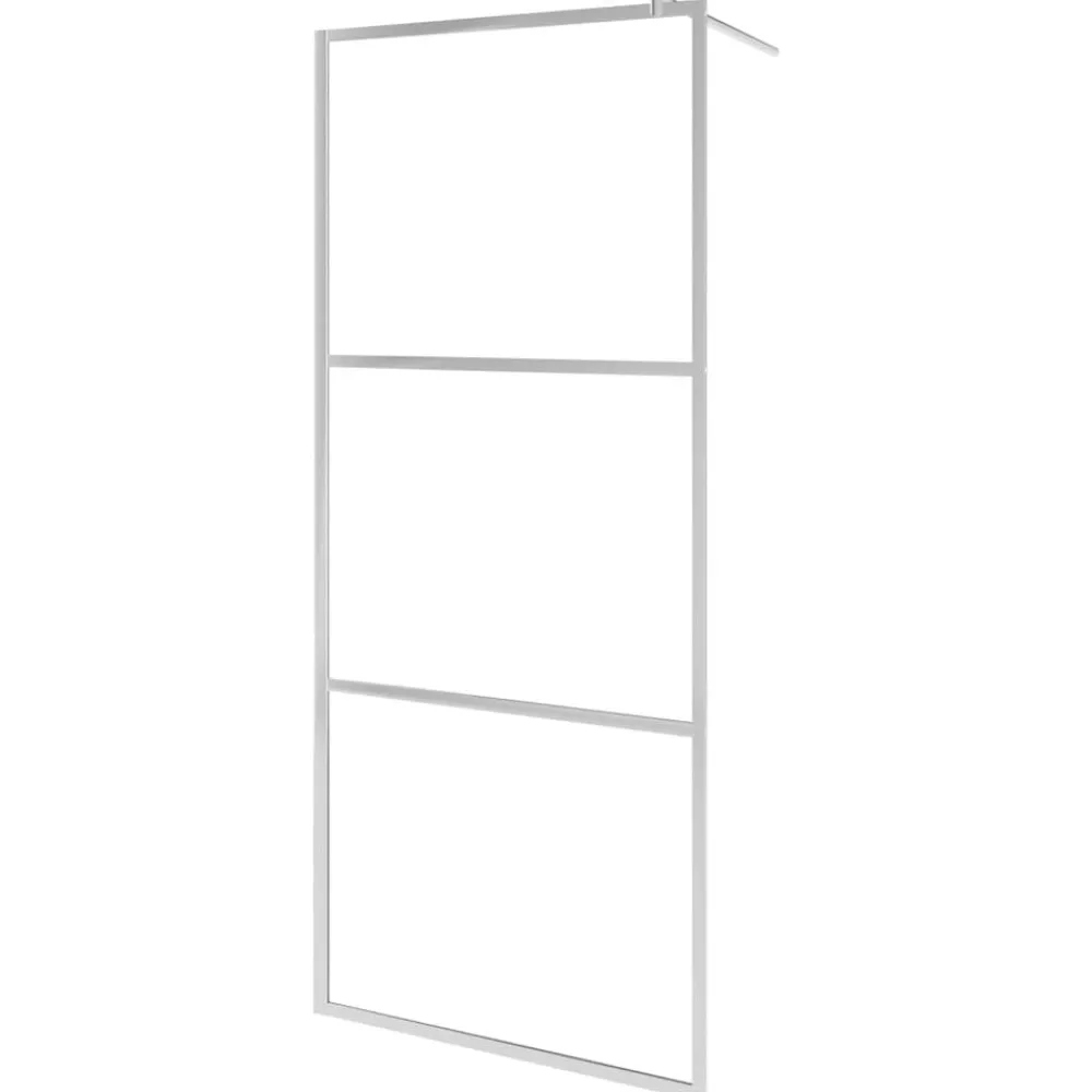 Sanitair & Loodgietersbenodigdheden*vidaXL Inloopdouchewand mat 80x195 cm ESG-glas Zilver