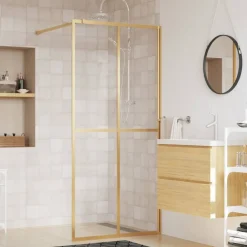 Inloopdouchewand transparant 80x195 cm ESG-glas kleurig>vidaXL New