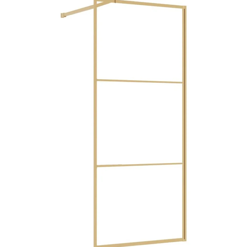 Inloopdouchewand transparant 80x195 cm ESG-glas kleurig>vidaXL