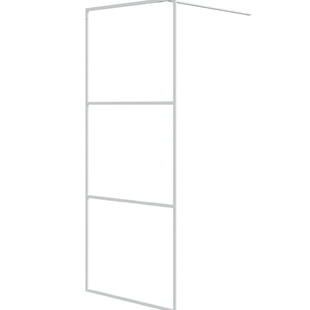 Sanitair & Loodgietersbenodigdheden*vidaXL Inloopdouchewand 80x195 cm transparant ESG-glas Wit